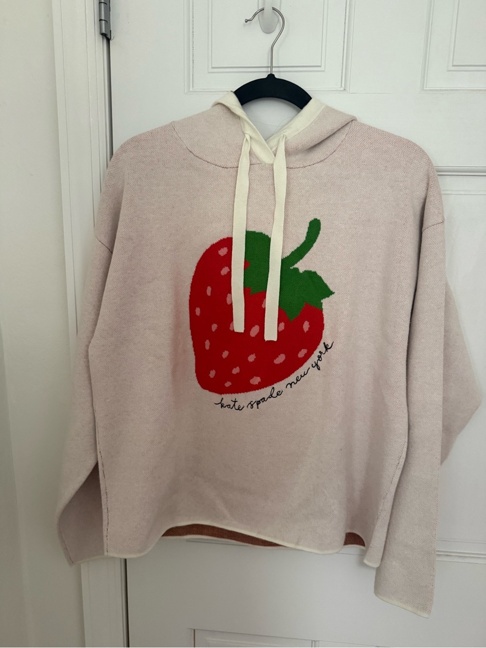KATE SPADE x Target  Strawberry Graphic Hoodie Sweater - Light Pink & Red